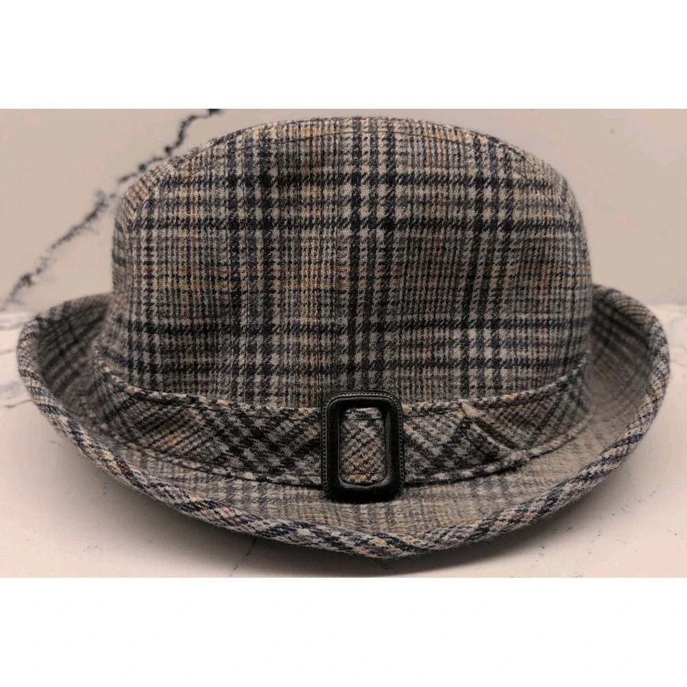 PENDLETON WOOL FEDORA HAT SIZE 7 1/8 PLAID VIRGIN‎ WOOL